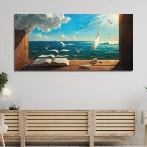 Canvas print Book of life I, panoramic