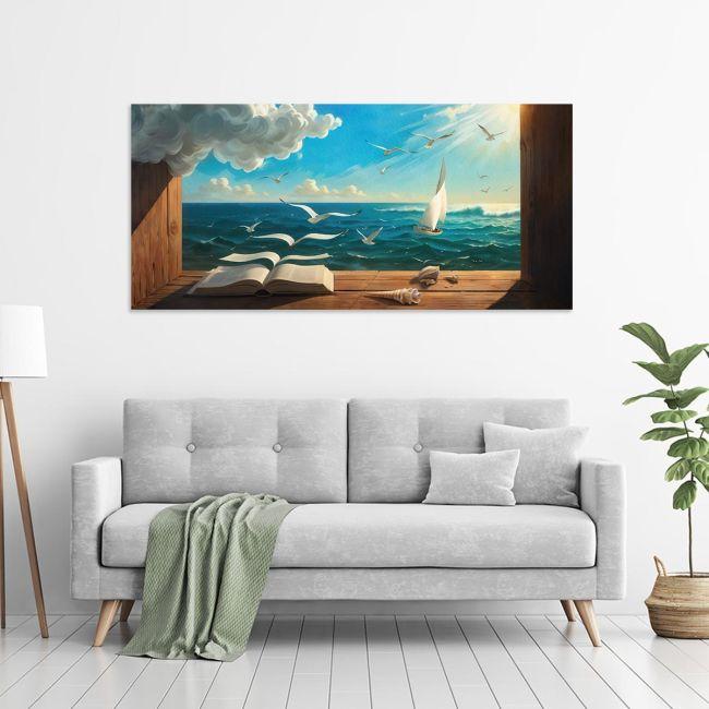 Canvas print Book of life I, panoramic