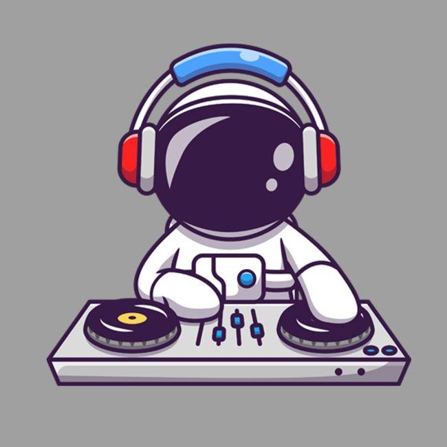 Αυτοκόλλητο αυτοκινήτου Space DJ