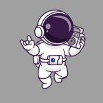 Αυτοκόλλητο αυτοκινήτου Space Music Lover