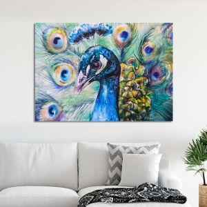 Canvas print Portrait of peacock