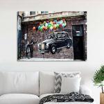 Canvas print Baloon taxi street art