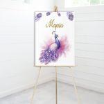 Canvas print baptism, Peacock girly