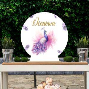 Ξύλινη πινακίδα,Παγώνι girly