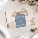 Καρτελάκια ευχαριστήρια Baby boy boho 2