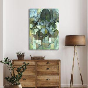 Canvas print  Landscape with trees (green) Mondrian P. Framed canvas View 1 2