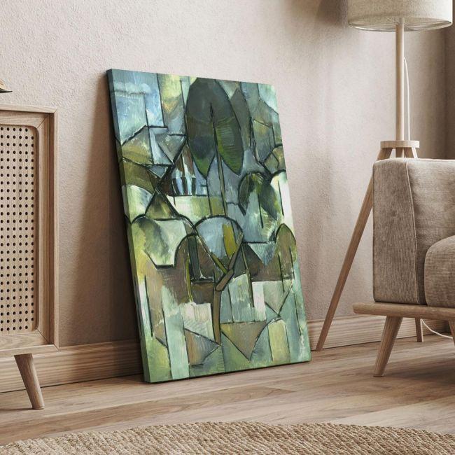 Canvas printLandscape with trees (green), Mondrian P.