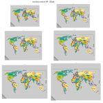 Kids wall stickers map with country names, Greek