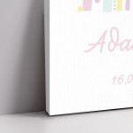 Canvas print welcome to my baptism,Rainbow pink pastel 2