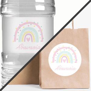 Sticker label pastel rainbow 2