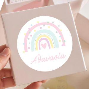 Sticker label pastel rainbow 2 2
