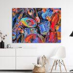 Canvas print Jazz band close up