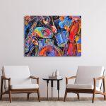 Canvas print Jazz band close up