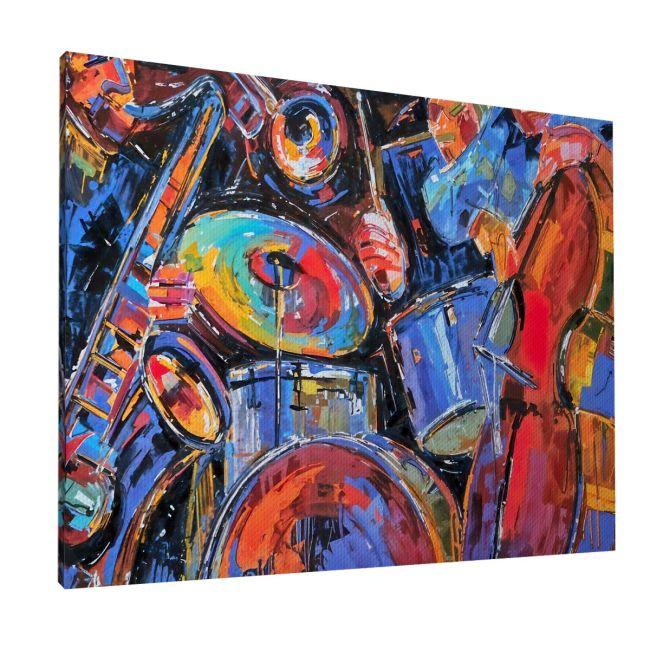 Canvas print Jazz band close up