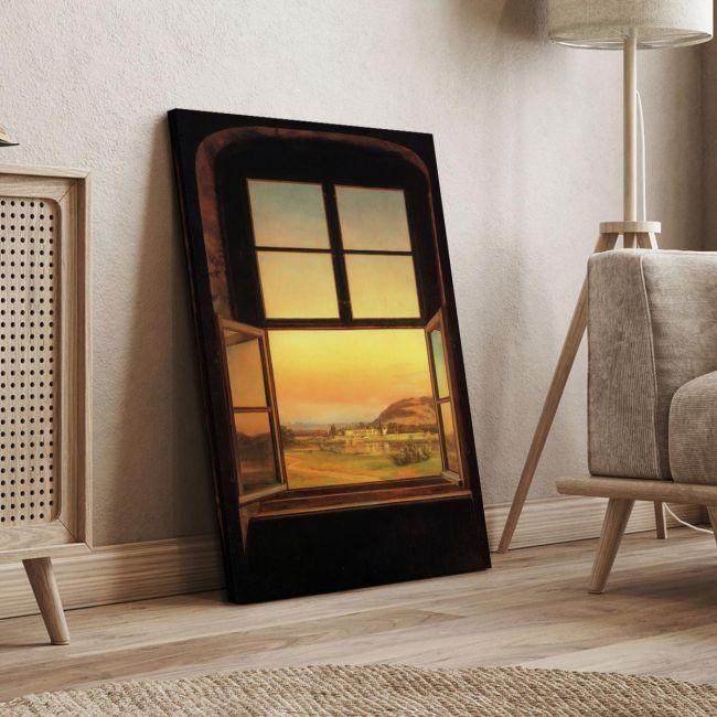 Canvas print View on castle Pillnitz, Dahl Johan Christian