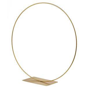 Metallic gold ring with stand 60 cm 2