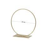 Metallic gold ring with stand