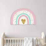 Wooden figure printed Rainbow pale