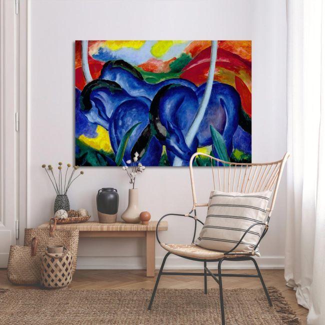 Πίνακας ζωγραφικής Large blue horses, Marc Franz