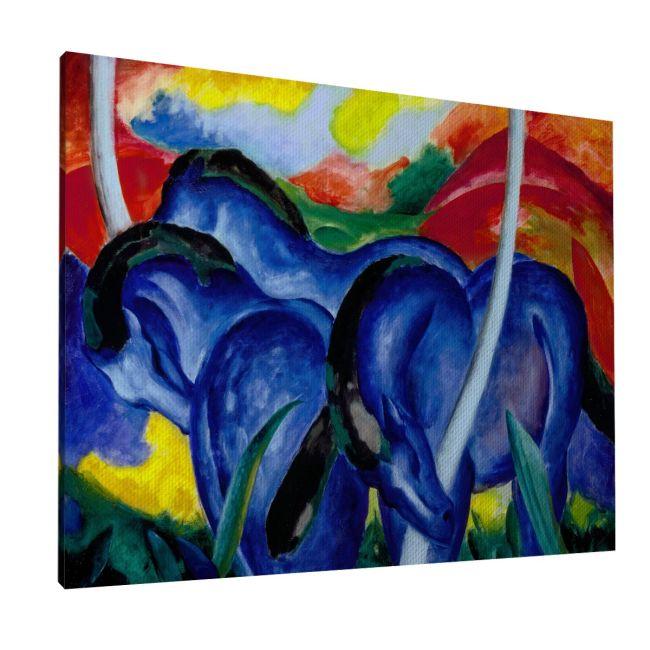 Canvas print Large blue horses, Marc Franz
