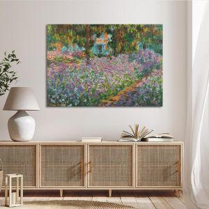 Πίνακας ζωγραφικής Irises in Monet's garden 2 Monet Καμβάς τελαρωμένος Όψη 1 2