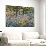 Πίνακας ζωγραφικής Irises in Monet's garden 2 Monet Καμβάς τελαρωμένος