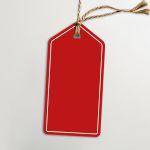 Cardboard tags, plain red 1