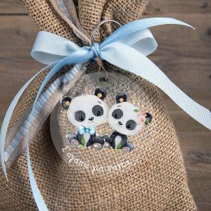 Plexi print,panda boy girlwatercolor