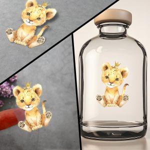 Αυτοκόλλητη ετικέτα σχήμα, Λιονταράκι lion king