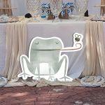 Wooden figure printed Elegant frog