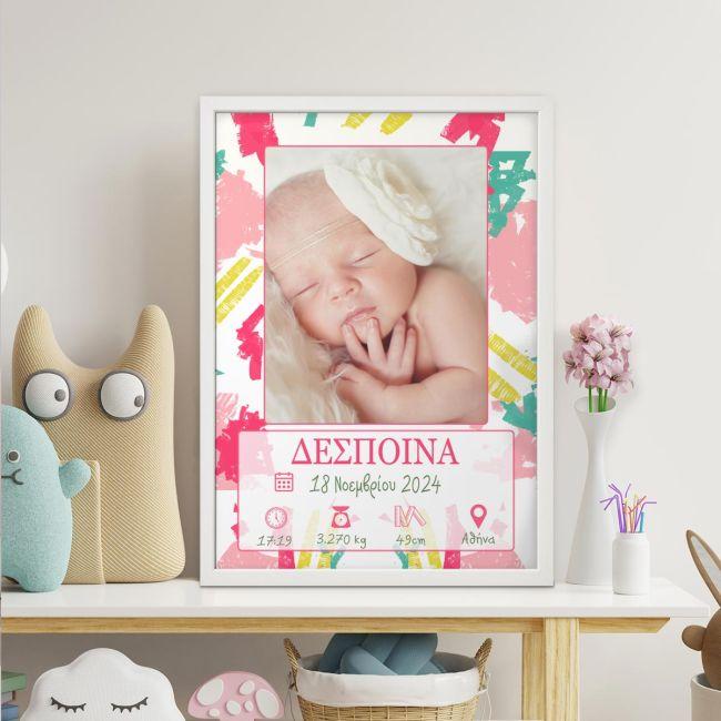 Birthday Poster Girl abstract