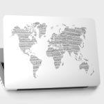 Laptop skin, world map music