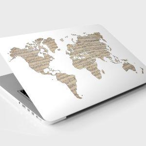 Laptop skin, world map music 2 2