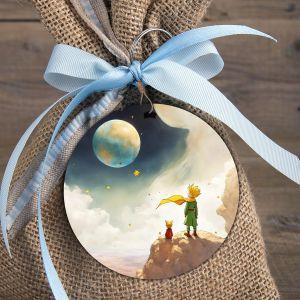 Wooden figure printed circular Little prince art 7
