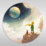 Wooden figure printed circular Little prince art 7
