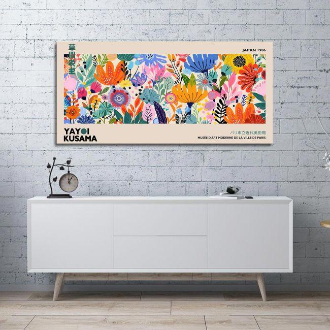 Πίνακας ζωγραφικής A field of flowers, reart (original YAYOI Kusama)