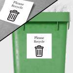 Αυτοκόλλητο, Please recycle