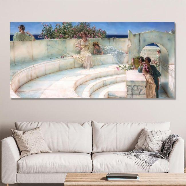 Canvas print Under the roof of blue Ionian weather, Alma-Tadema L.