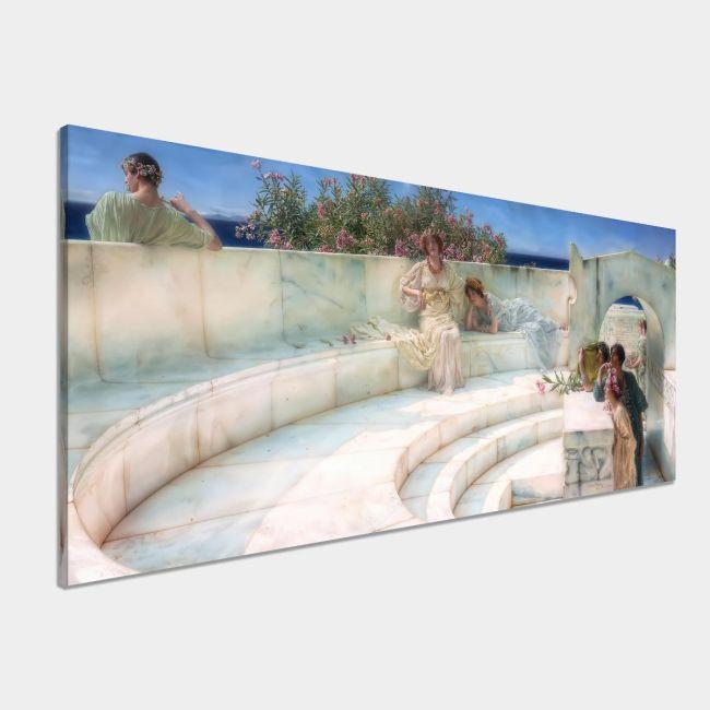 Canvas print Under the roof of blue Ionian weather, Alma-Tadema L.