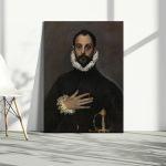 Canvas print Nobleman with his hand on his chest, El Greco, El Greco