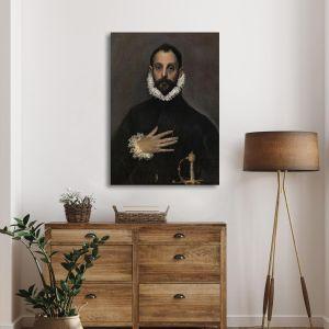 Canvas print Nobleman with his hand on his chest El Greco Framed canvas View 1 2