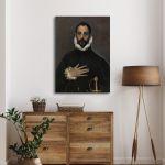 Canvas print Nobleman with his hand on his chest, El Greco, El Greco