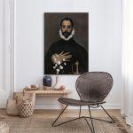 Canvas print Nobleman with his hand on his chest, El Greco, El Greco