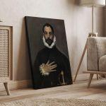 Canvas print Nobleman with his hand on his chest, El Greco, El Greco