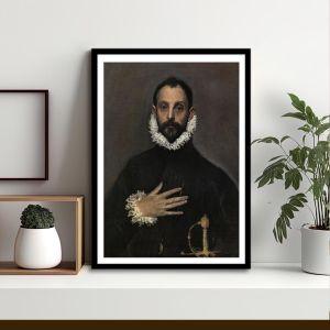 Nobleman with his hand on his chest, El Greco, poster