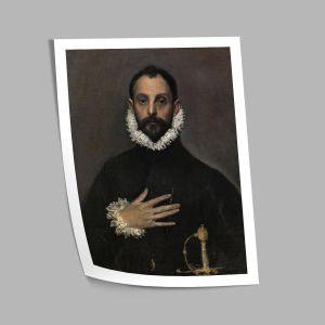 Nobleman with his hand on his chest, El Greco, poster 2
