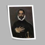 Nobleman with his hand on his chest, El Greco, poster