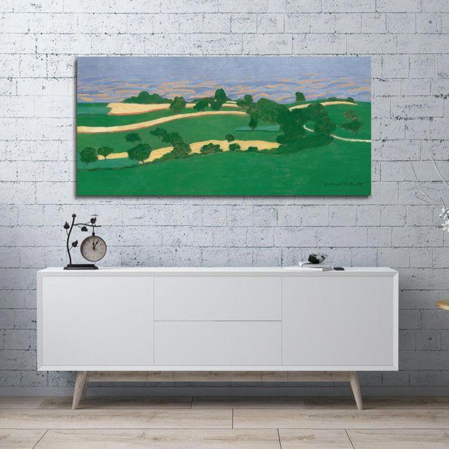Canvas print Corn fields, Félix Vallotton, panoramic