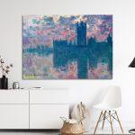 Canvas print The Houses of Parliament Monet C. Framed canvas View 1