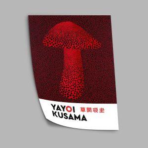 Exhibition poster, Mushroom, Yayoi Kusama 2